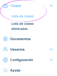 Twigsee La lista de clases se encuentra en la sección Clases de la navegación.