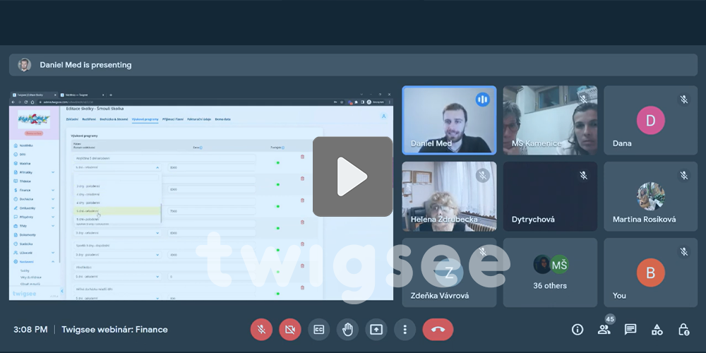 Twigsee - webinář: finance