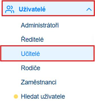 Uživatelé - Učitelé