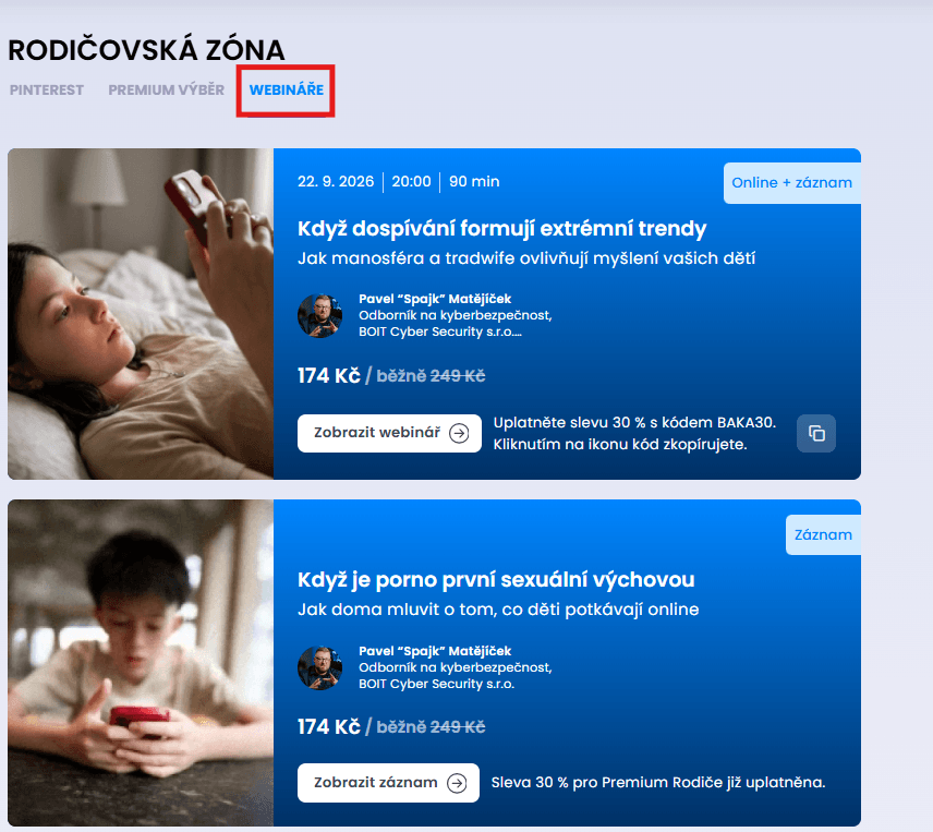 Webináře